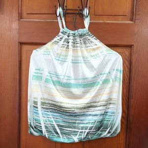 Charlotte Russe Multicolor Striped Halter Top